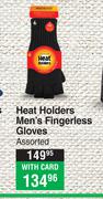 Heat Holders Men's Fingerless Gloves Assorted