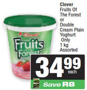 Clover Fruits Of The Forest Or Double Cream Plain Yoghurt Only-1Kg 