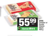 Spar Cheddar Or Gouda Cheese Slices-400g 
