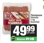 Thompsons Viennas Assorted-1Kg Per Pack