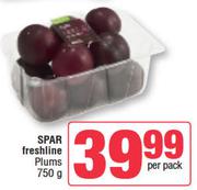 Spar Freshline Plums-750g Per Pack