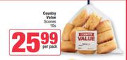 Country Value Scones-10s Per Pack