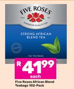 Five Roses African Blend Teabags-102 Pack Each