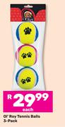 Ol'Roy Tennis Balls 3 Pack-Each