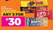 Nestle Chocolate Bars Assorted-For Any 3 x 40g-52g