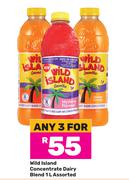 Wild Island Concentrate Dairy Blend Assorted-For Any 3 X 1Ltr