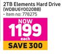 WD 2TB Elements Hard Drive WDBU6Y0020BB