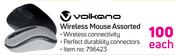 Volkano Wireless Mouse Assorted-Each