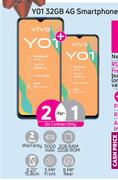 2x Vivo Y01 32GB 4G Smartphone-On Red Flexi 125 & Promo 65PM x 24