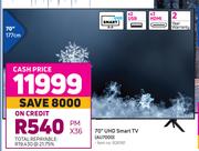 Samsung 70" (177cm) UHD Smart TV AU7000