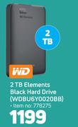 WD 2TB Elements Black Hard Drive WDBU6Y0020BB