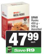 Spar Rusks Assorted-450g/500g