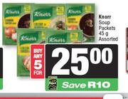 Knorr Soup Packets Assorted-For 5 x 45g