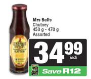 Mrs Balls Chutney-450g-470g