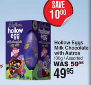 Cadbury Hollow Eggs Milk Chocolate With Astros Assorted-100g