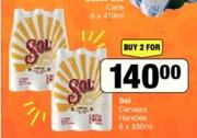 Sol Cerveza Handies-For 2 x 6 x 330ml