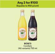 Rose's Cordials (All Variants)-For Any 2 x 750ml