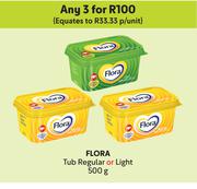 Flora Tub Regular Or Light-For Any 3 x 500g