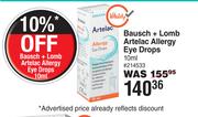 Bausch + Lomb Artelac Allergy Eye Drops-10ml