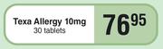 Texa Allergy 10mg 30 Tablets