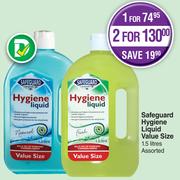 Safeguard Hygiene Liquid Value Size Assorted-1.5L