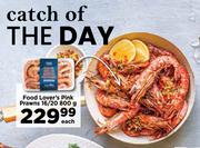 Food Lover's Pink Prawns 16/20-800g Each