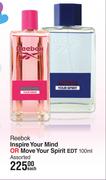 Reebok Inspire Your Mind Or Move Your Spirit EDT-100ml Each