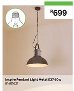 Inspire Pendant Light Metal E27 60W 81401621