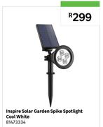 Inspire Cool White Solar Garden Spike Spotlight 81473334