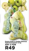 Granny Smith Or Golden Delicious Apple Econopacks-For Any 2 x 1.5Kg