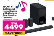 Sony 5.1 Channel Home Cinema With Wireless Rear Speaker HT-S40R