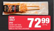Spar Tender & Tasty Chicken Espatada (BBQ Or Peri-Peri) Uncooked-Per kg