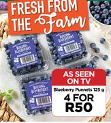 0Blueberry Punnets-For 4 x 125g