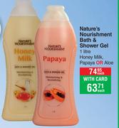 Nature's Nourishment Bath & Shower Gel-1Ltr Each