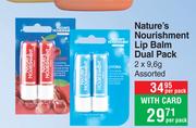 Nature's Nourishment Lip Balm Dual Pack Assorted-2 x 9.6g Per Pack
