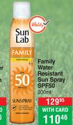Sun Lab Family Water Resistant Sun Spray SPF50-200ml