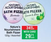 Nature's Nourishment Bath Fizzer Assorted-120g Each