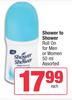 Shower To Shower Roll On For Men Or Women Assorted-50ml