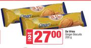 De Vries Ginger Biscuits-For 2 x 200g