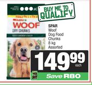 Spar Woof Dog Food Chunks Assorted-8Kg