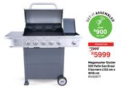 Megamaster Sizzler 500 Patio Gas Braai 5 Burners L132cm x W58cm 81492877