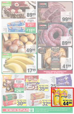 KWIKSPAR EASTERN CAPE : Your One Stop Easter Shop (23 March - 5 April 2021) Valid in Abbotsford, Beacon Isle, Beetlestone, Burt Drive, Butterworth, Cambridge West, Colchester, Dhaysons, East End, page 3