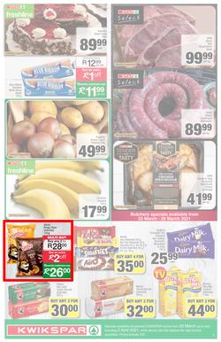 KWIKSPAR EASTERN CAPE : Your One Stop Easter Shop (23 March - 5 April 2021) Valid in Abbotsford, Beacon Isle, Beetlestone, Burt Drive, Butterworth, Cambridge West, Colchester, Dhaysons, East End, page 3