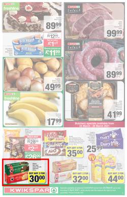 KWIKSPAR EASTERN CAPE : Your One Stop Easter Shop (23 March - 5 April 2021) Valid in Abbotsford, Beacon Isle, Beetlestone, Burt Drive, Butterworth, Cambridge West, Colchester, Dhaysons, East End, page 3