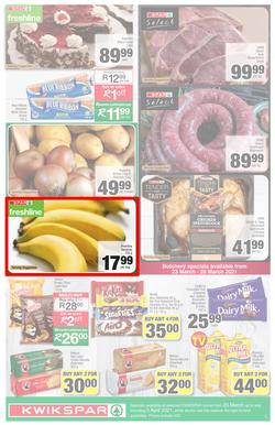 KWIKSPAR EASTERN CAPE : Your One Stop Easter Shop (23 March - 5 April 2021) Valid in Abbotsford, Beacon Isle, Beetlestone, Burt Drive, Butterworth, Cambridge West, Colchester, Dhaysons, East End, page 3