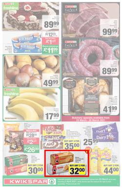 KWIKSPAR EASTERN CAPE : Your One Stop Easter Shop (23 March - 5 April 2021) Valid in Abbotsford, Beacon Isle, Beetlestone, Burt Drive, Butterworth, Cambridge West, Colchester, Dhaysons, East End, page 3