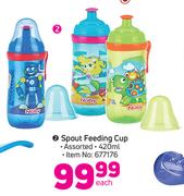 Nuby Spout Feeding Cup Assorted-420ml Each