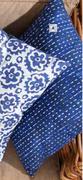 Design House Indigo Geo Blue & White Cushion 500mm x 700mm