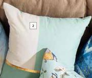 Design House Geo Block Foil Green Cushion 500mm x 500mm