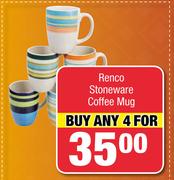 Renco Stoneware Coffee Mug-For 4